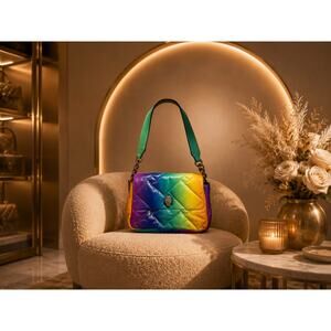 Kurt Geiger London Kensington Rainbow Quilted Leather Pride Bag Dopamine Fashion